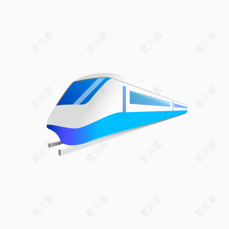 蓝色高铁模型