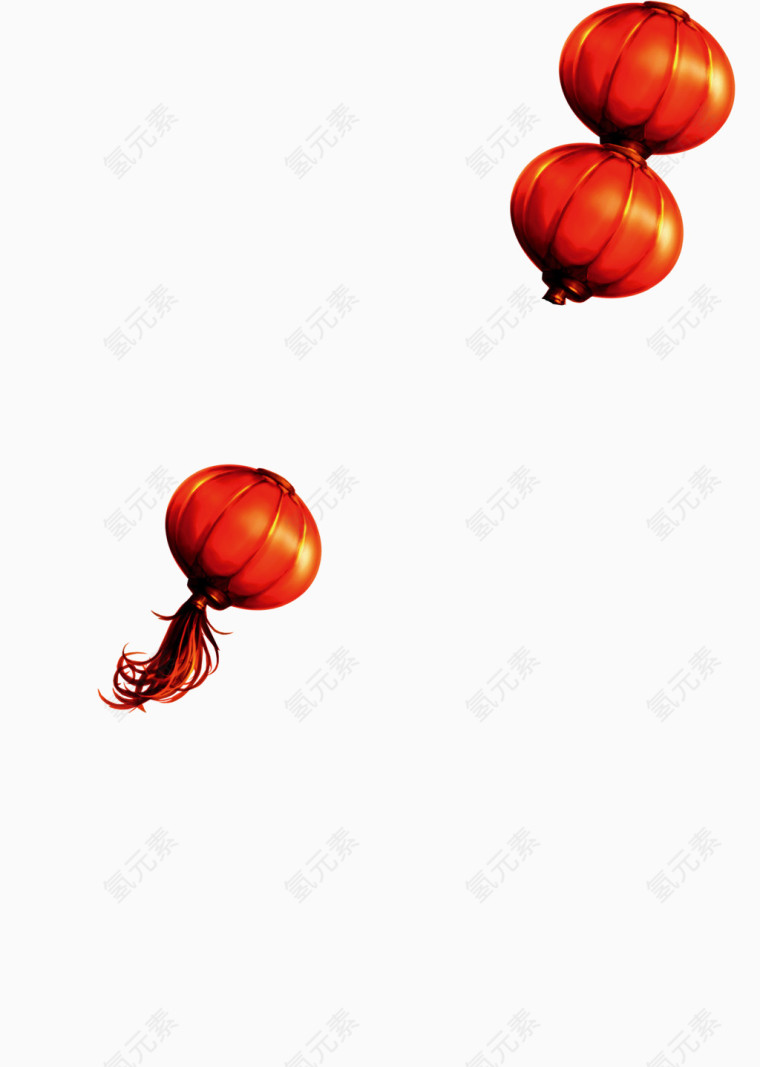 春节装饰红灯笼高清免抠图素材