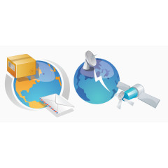 矢量全球快递素材