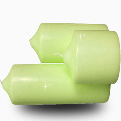 绿色圣诞装饰用蜡烛