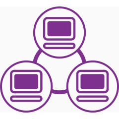 紫色电脑图流程循环