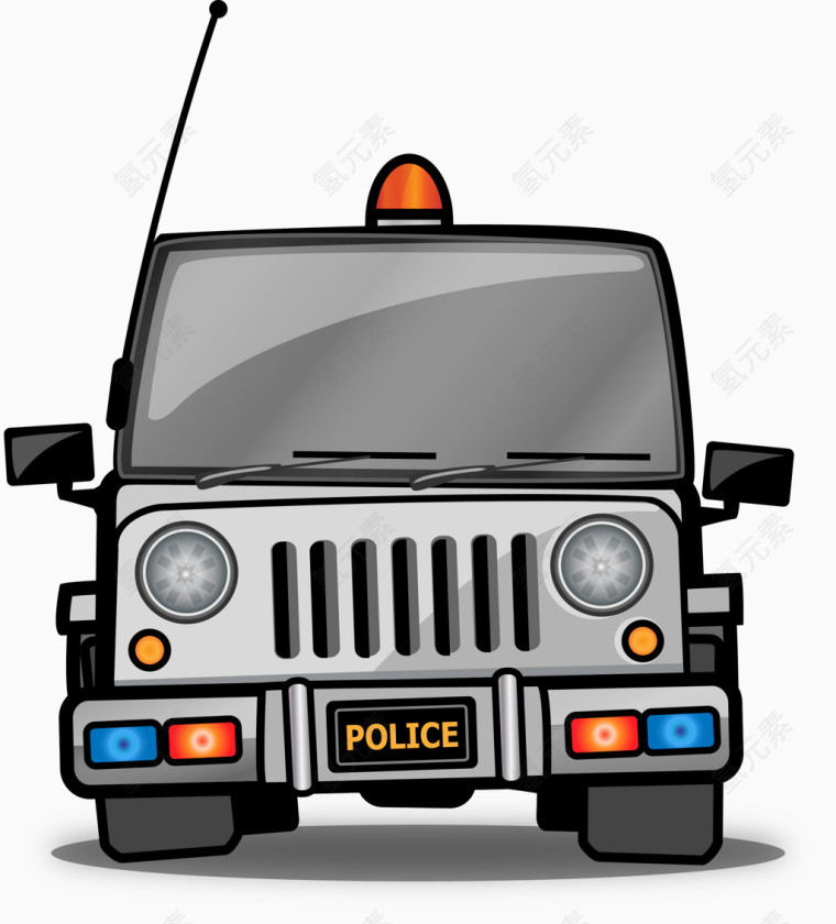 警车矢量图