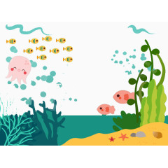 在深海戏水的章鱼