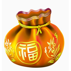金色大气福袋装饰图案