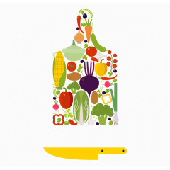 矢量有机蔬菜创意杂志