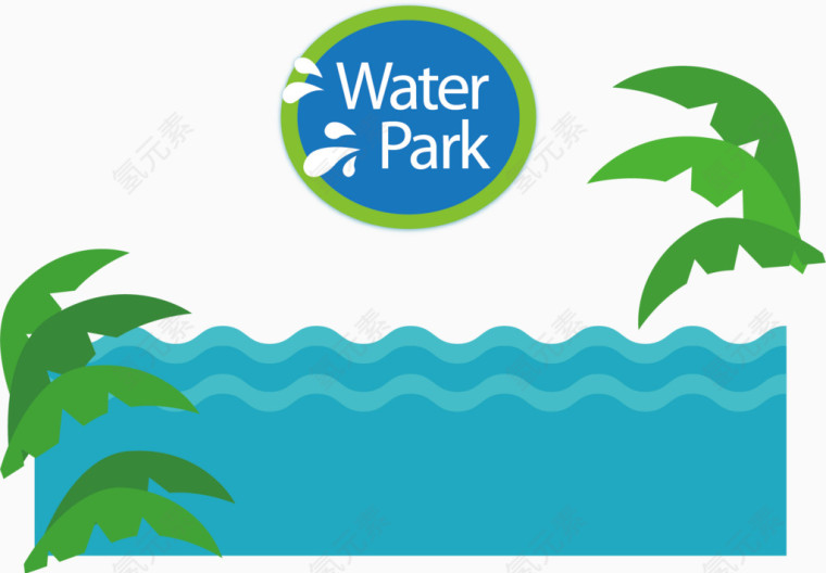 海水蓝色夏季促销海报素材