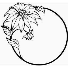 可爱的花卉边框手绘