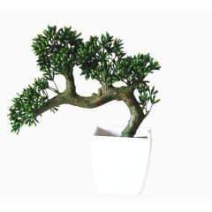 迎客松假花许愿树植物盆栽