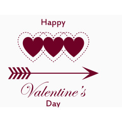 情人节爱心下的箭头