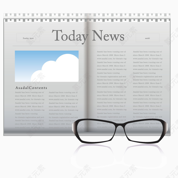 矢量艺术读物报纸