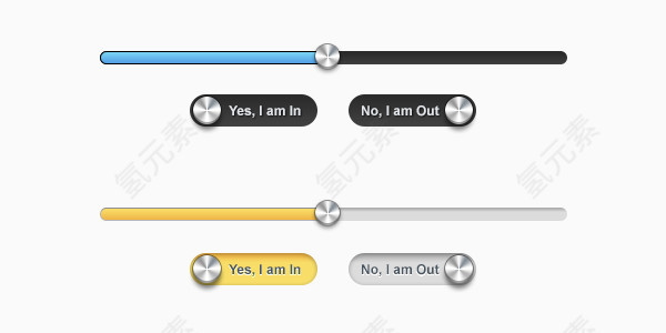 圆滑的进度栏和切换按钮