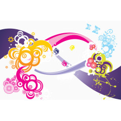 缤纷多彩时尚花纹潮流元素