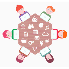 关于团队合作图表矢量素材