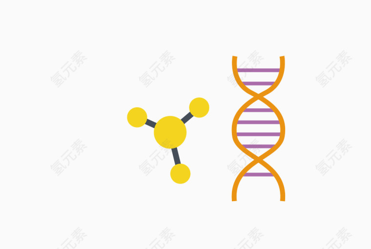 矢量彩色科学实验细胞螺旋图案