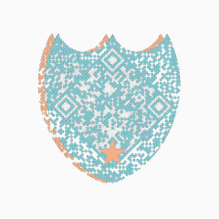 蓝色形状二维码