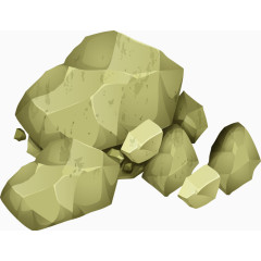 彩色石头造型矢量图