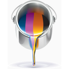 矢量手绘油漆桶