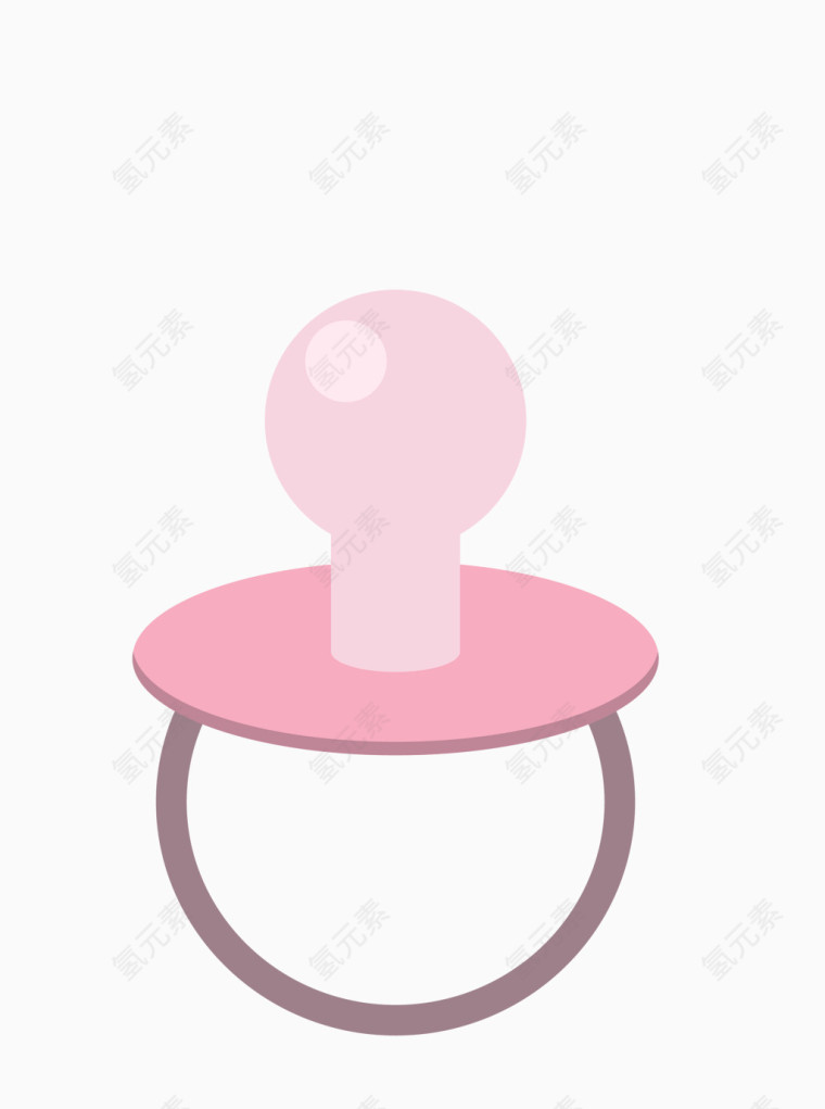 矢量粉色小奶嘴