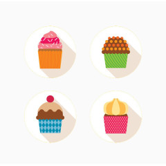 可爱彩色的甜点