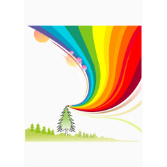 彩虹 云朵  矢量图 装饰图案  背景装饰图案