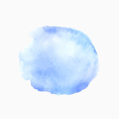 水彩蓝色花瓣墨迹