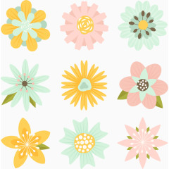 小清新颜色春花