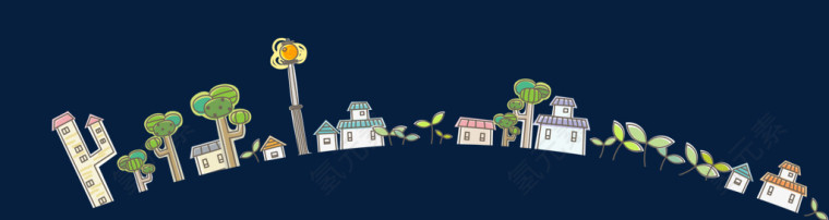 建筑物 白云 树木