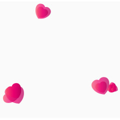 红色清新爱心漂浮素材