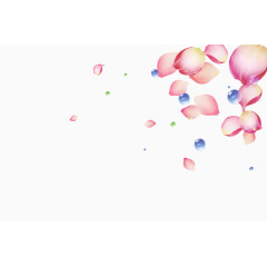 粉色花瓣飘落背景PSD素材