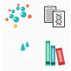 矢量卡通dna分子结构式素材