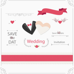 矢量手绘婚礼邀请函