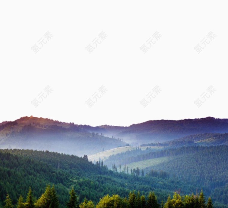 唯美山脉田野景色