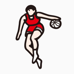 手绘打篮球的人