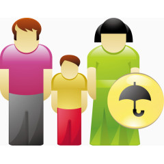 矢量创意设计家庭人身保险图