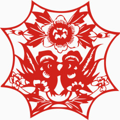 和谐生肖鸡剪纸窗花春节元旦