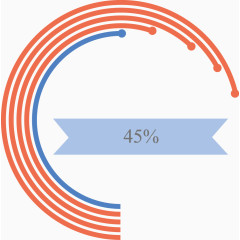 矢量PPT设计圆环连接图表