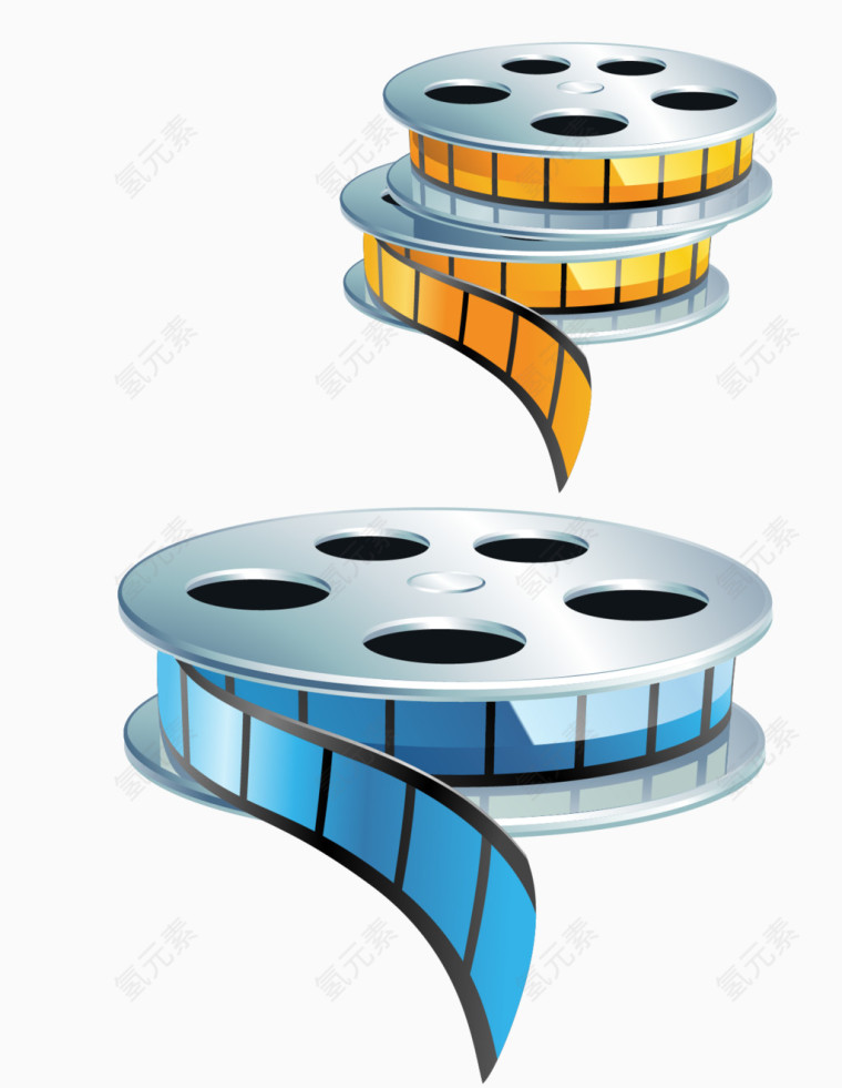 矢量电影放映带素材