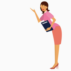 做出请的动作的女人