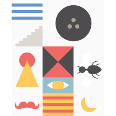 创意设计扁平组合