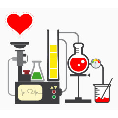 化学实验矢量图