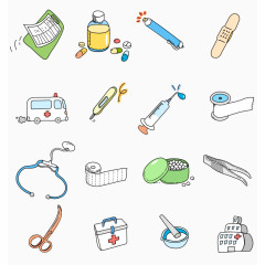 医疗用品图标合集