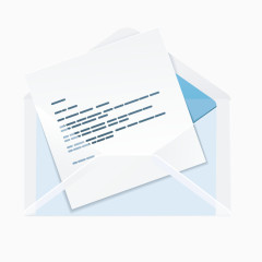 白色质感卡通信封