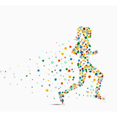 几何跑步免扣素材