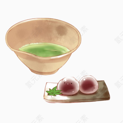 汤圆手绘画素材图片