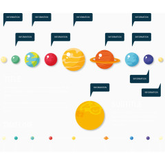 矢量手绘卡通星球