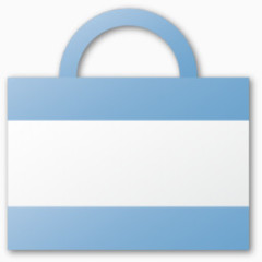 蓝色购物袋图标