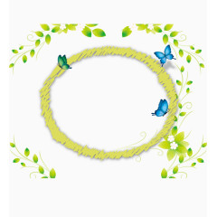 矢量小清新蝴蝶框架