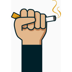 矢量手绘戒烟