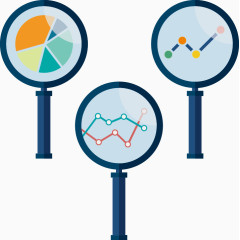 矢量放大镜装饰图案