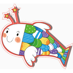 卡通创意小鱼矢量图